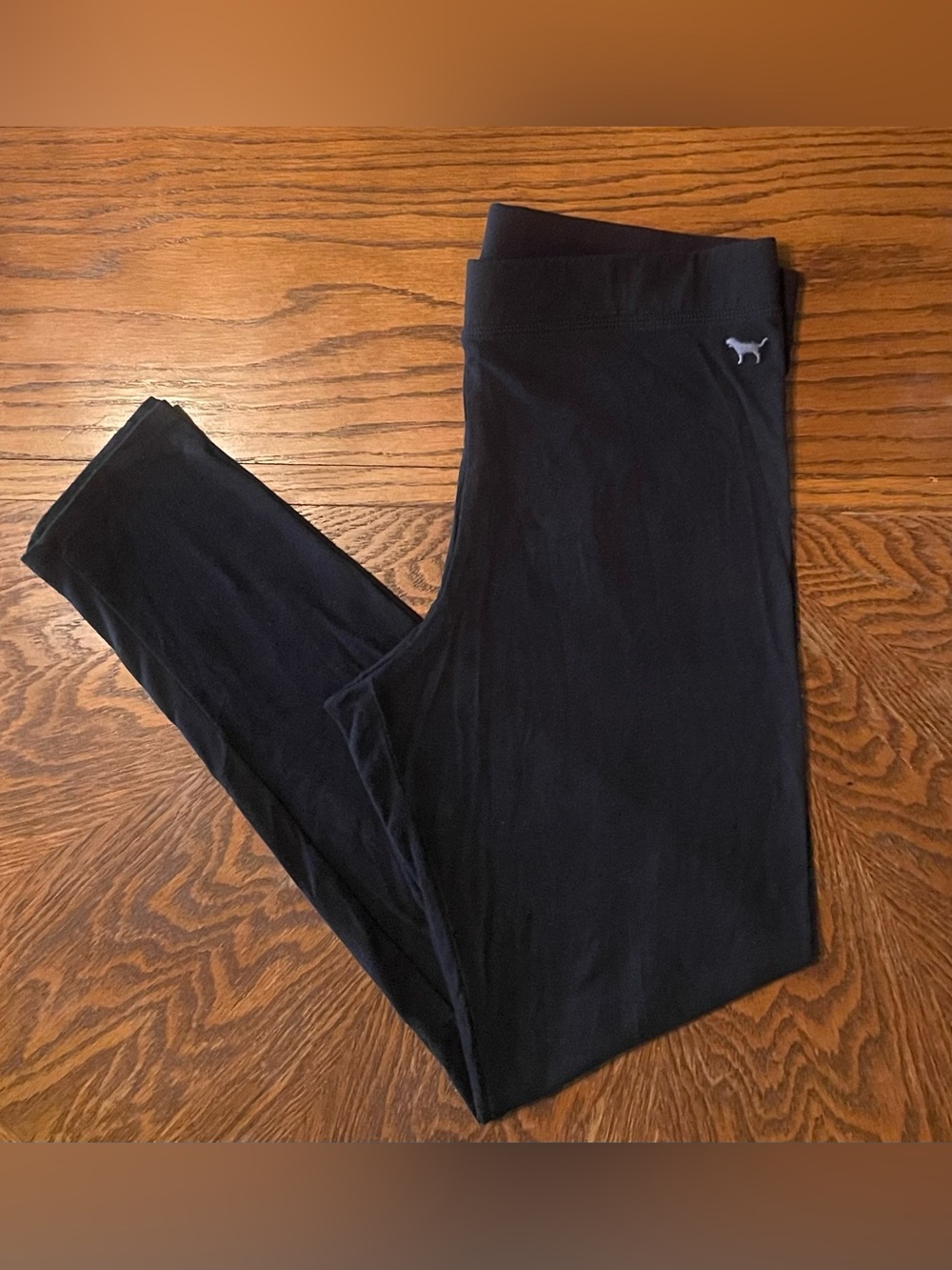 VS PINK Black Leggings with Logo- Size L